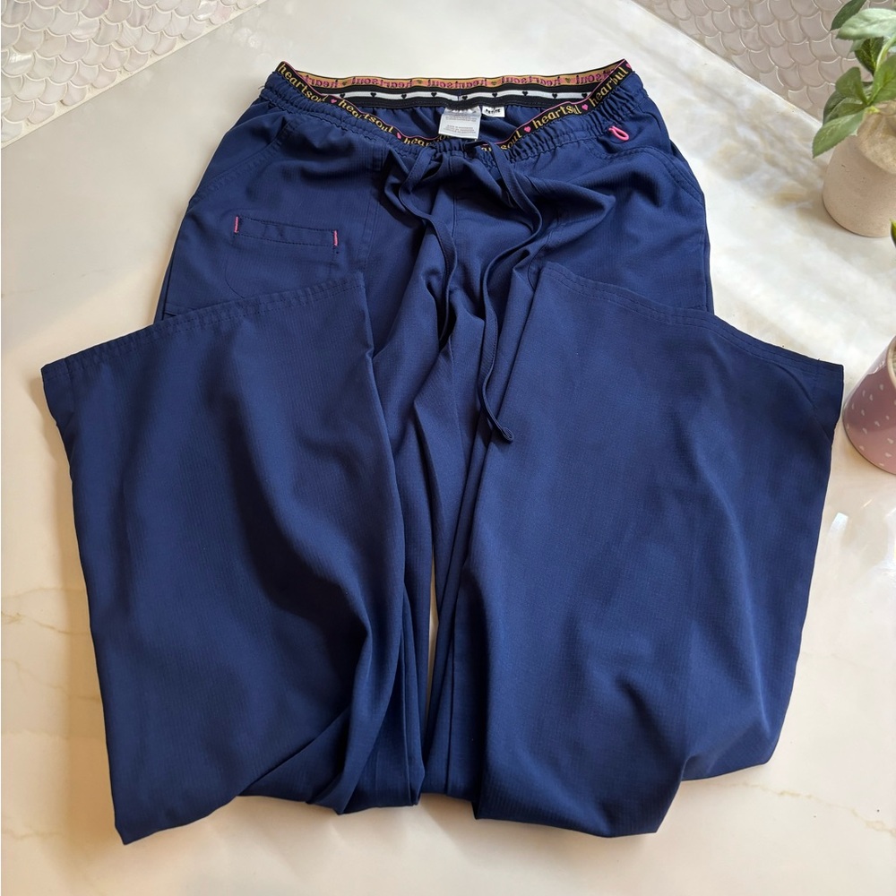 Heart Soul Blue Joggers with Elastic Waistband